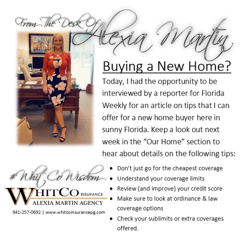 Whitco Wisdoms Buying A New Home Insurance Help